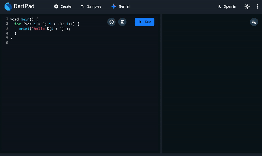 Create Dart & Flutter code from an AI prompt