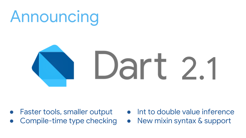 Announcing Dart 2.1: Improved performance & usability