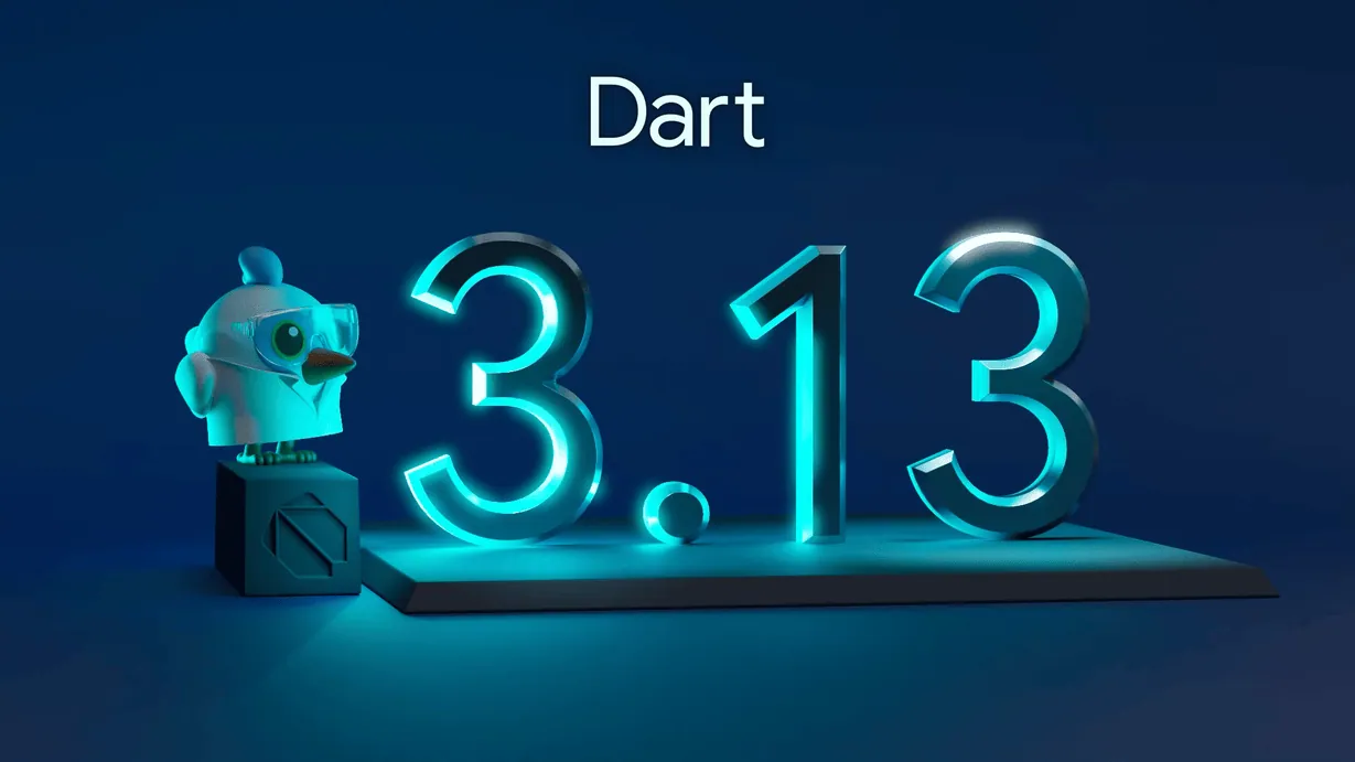 Dart 3.13 release banner animation with the Dart logo.